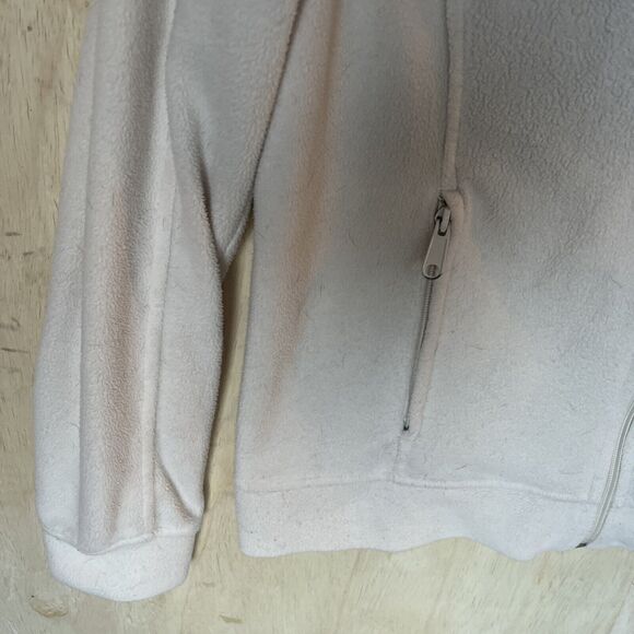 Disney Parks Womens Medium Minnie Mouse Ivory Fleece Hoodie Full Zip Stitched - Picture 4 of 9